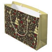 Elegante Weihnachtsgeschenktasche Große Geschenktüte (Rückseite Schrägansicht)