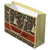 Elegante Weihnachtsgeschenktasche Große Geschenktüte (Vorderseite Schrägansicht)