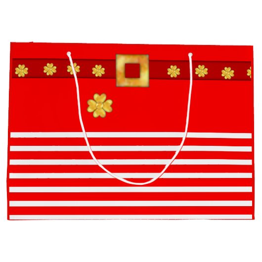 Elegante Weihnachtsgeschenktasche Große Geschenktüte (Rückseite)