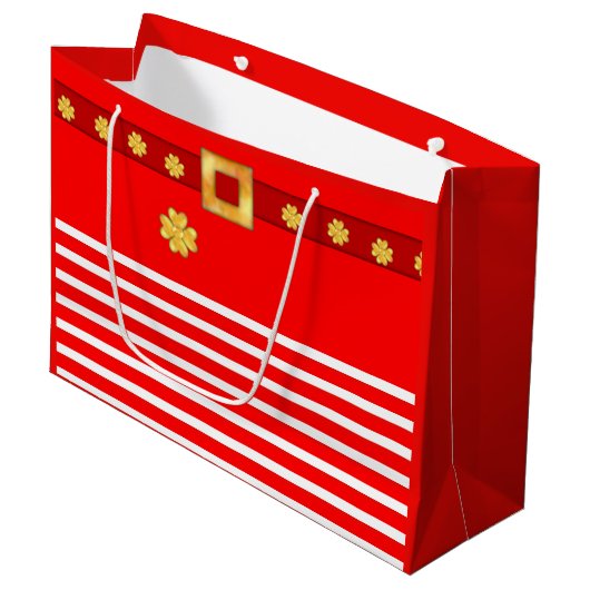 Elegante Weihnachtsgeschenktasche Große Geschenktüte (Vorderseite Schrägansicht)