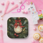 Elegante Weihnachtsgeschichtssammlung mit Red Bow Pappteller (Party)