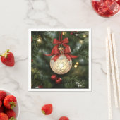 Elegante Weihnachtsgeschichtssammlung mit Red Bow Serviette (Beispiel)