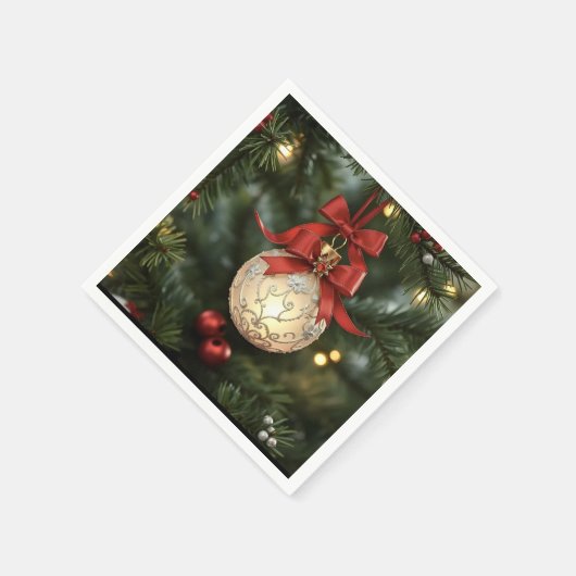 Elegante Weihnachtsgeschichtssammlung mit Red Bow Serviette (Ecke)