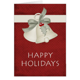 Elegante Weihnachtsglocken Happy Holidays Card