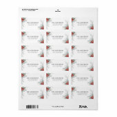 Elegante Weihnachtsgrün und Berries kehren zurück Adressaufkleber (Vorne)