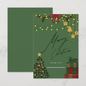 Elegante Weihnachtsgrüße (Vorne/Hinten)