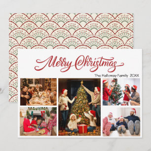 Elegante Weihnachtsgrüße 5 Fotos Feiertagskarte