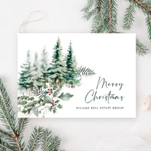 Elegante Weihnachtsgrüße der Fichte für Unternehme Feiertagskarte