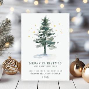 Elegante Weihnachtsgrüße der Firma Tannenbaum Feiertagskarte