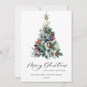 Elegante Weihnachtsgrüße der Tannenbaum-Korporatio Feiertagskarte