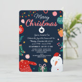 Elegante Weihnachtsgrüße Karte (Stehend Vorderseite)