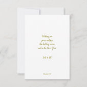 Elegante Weihnachtsgrüße. Karte (Rückseite)