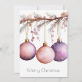 Elegante Weihnachtsgrußkarte Einladung (Vorderseite)