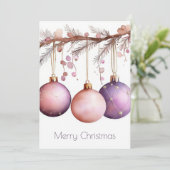 Elegante Weihnachtsgrußkarte Einladung (Stehend Vorderseite)