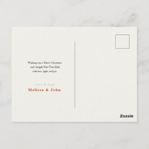 Elegante Weihnachtsgrußkarte Postkarte