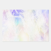 Elegante Weihnachtsholografie Geschenkpapier Set (Vorderseite 3)