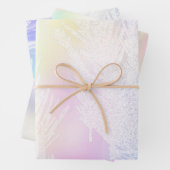 Elegante Weihnachtsholografie Geschenkpapier Set (Beispiel)