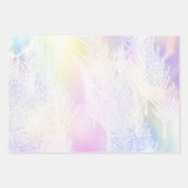 Elegante Weihnachtsholografie Geschenkpapier Set (Vorderseite)