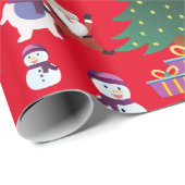 Elegante Weihnachtsillustrierung Geschenkpapier (Rolleneckpunkt)