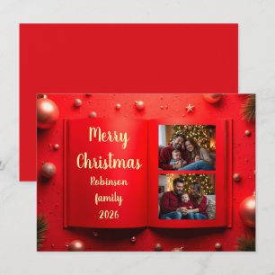 Elegante Weihnachtskarte 2026 Feiertagskarte