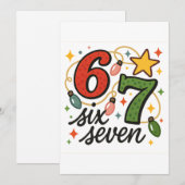 Elegante Weihnachtskarte 6 7 Karte (Vorne/Hinten)