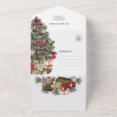 Elegante Weihnachtskarte All In One Einladung (Außenbereich)