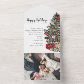 Elegante Weihnachtskarte All In One Einladung (Innen Boden)