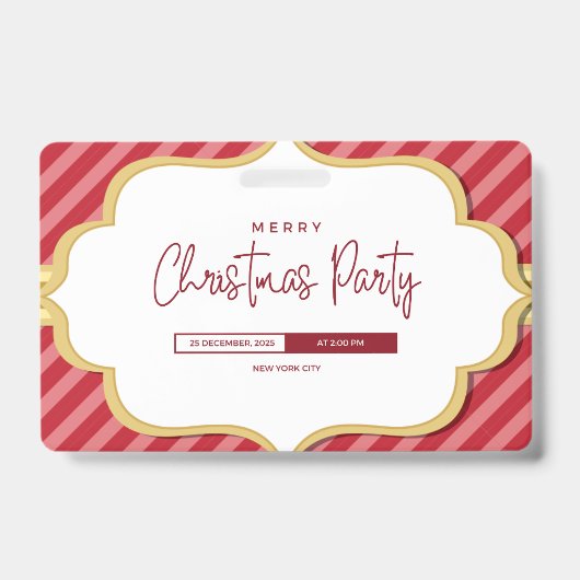 Elegante Weihnachtskarte" Ausweis (Vorderseite)