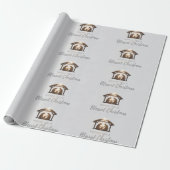 Elegante Weihnachtskarte der Krippe Geschenkpapier (Ungerollt)