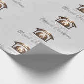 Elegante Weihnachtskarte der Krippe Geschenkpapier (Ecke)
