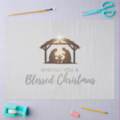 Elegante Weihnachtskarte der Krippe Seidenpapier (Basteln)