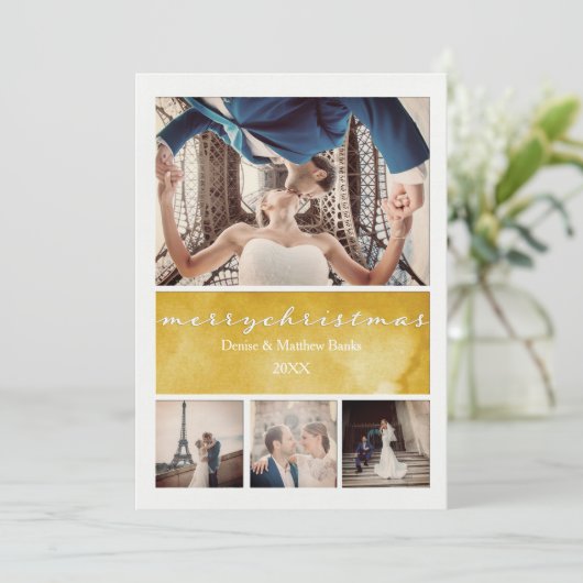 Elegante Weihnachtskarte Einladung (Stehend Vorderseite)