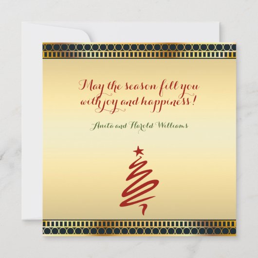 Elegante Weihnachtskarte Einladung (Rückseite)