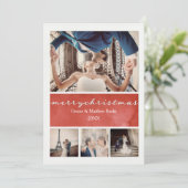 Elegante Weihnachtskarte Einladung (Stehend Vorderseite)