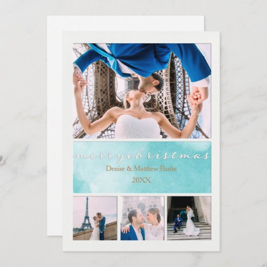 Elegante Weihnachtskarte Einladung (Vorne/Hinten)