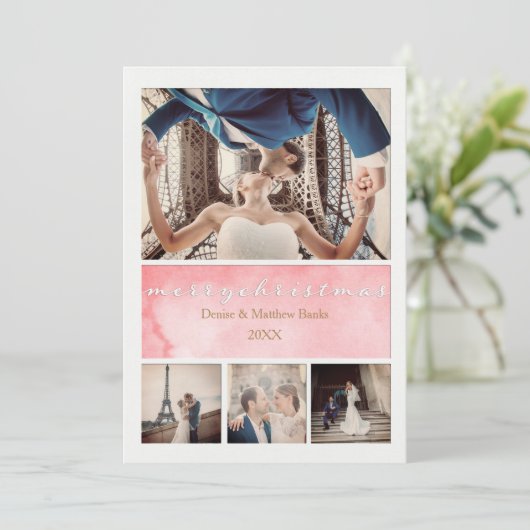 Elegante Weihnachtskarte Einladung (Stehend Vorderseite)