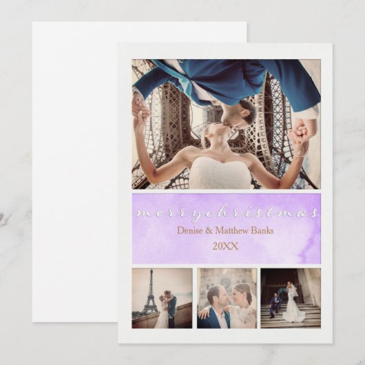 Elegante Weihnachtskarte Einladung (Vorne/Hinten)