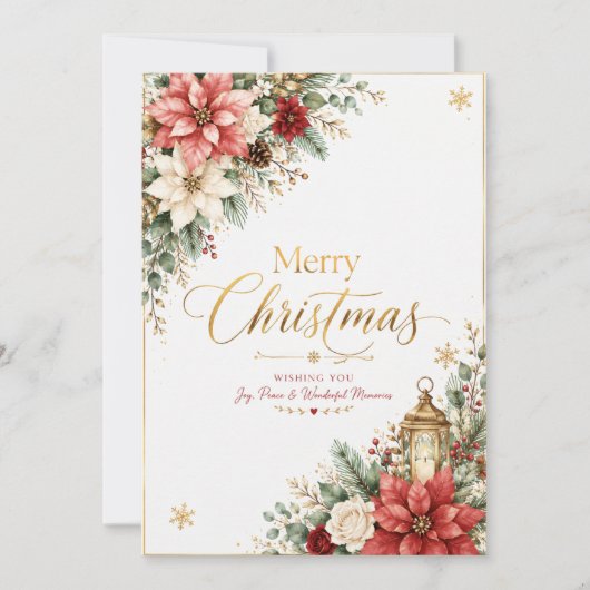 Elegante Weihnachtskarte Feiertagskarte (Vorderseite)