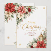 Elegante Weihnachtskarte Feiertagskarte (Vorne/Hinten)