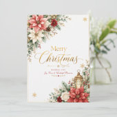 Elegante Weihnachtskarte Feiertagskarte (Stehend Vorderseite)