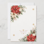 Elegante Weihnachtskarte Feiertagskarte (Rückseite)