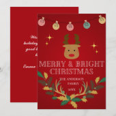 Elegante Weihnachtskarte Feiertagskarte (Vorne/Hinten)