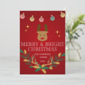 Elegante Weihnachtskarte Feiertagskarte (Stehend Vorderseite)