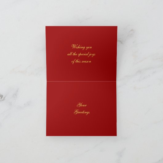 Elegante Weihnachtskarte Feiertagskarte (Innenseite)