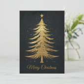 Elegante Weihnachtskarte Feiertagskarte (Stehend Vorderseite)