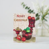 Elegante Weihnachtskarte Feiertagspostkarte (Stehend Vorderseite)