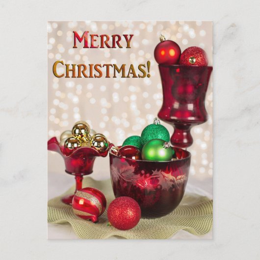 Elegante Weihnachtskarte Feiertagspostkarte (Vorderseite)