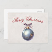 Elegante Weihnachtskarte Feiertagspostkarte (Vorne/Hinten)