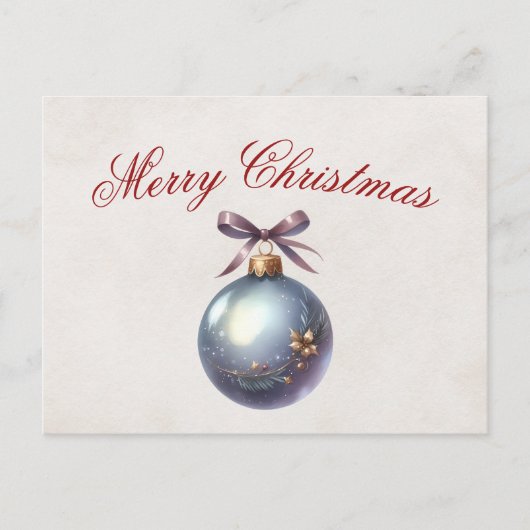 Elegante Weihnachtskarte Feiertagspostkarte (Vorderseite)