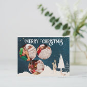 Elegante Weihnachtskarte für Personalisiertes Foto Postkarte (Stehend Vorderseite)